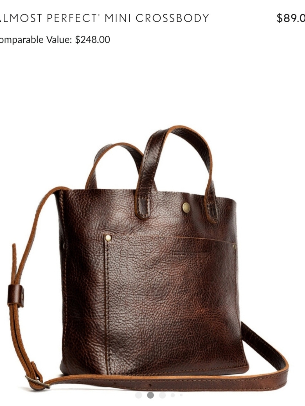 NWOT PLG Almost Perfect Mini Crossbody - Coldbrew - Picture 2 of 7